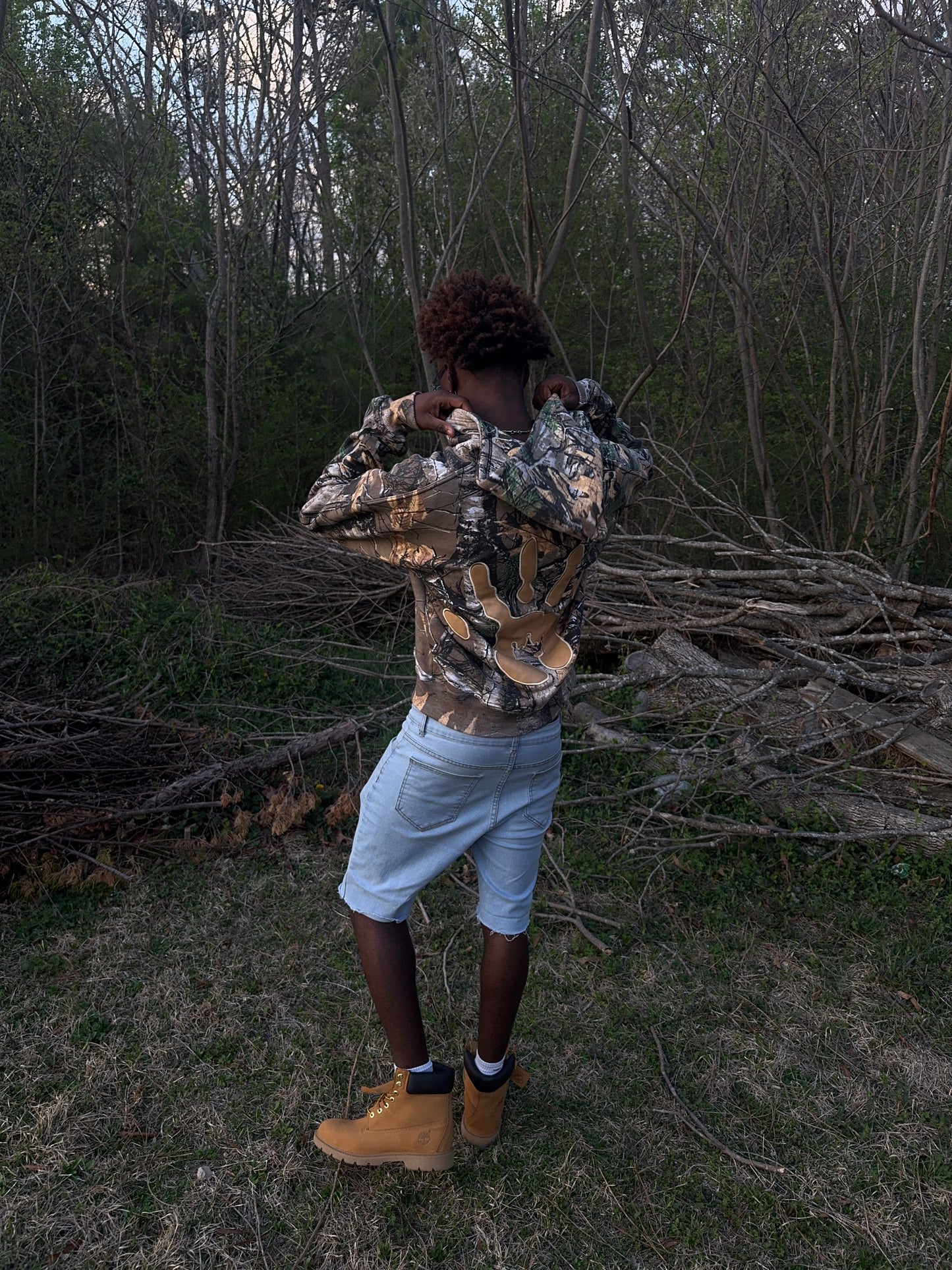 Camo palm hoodie