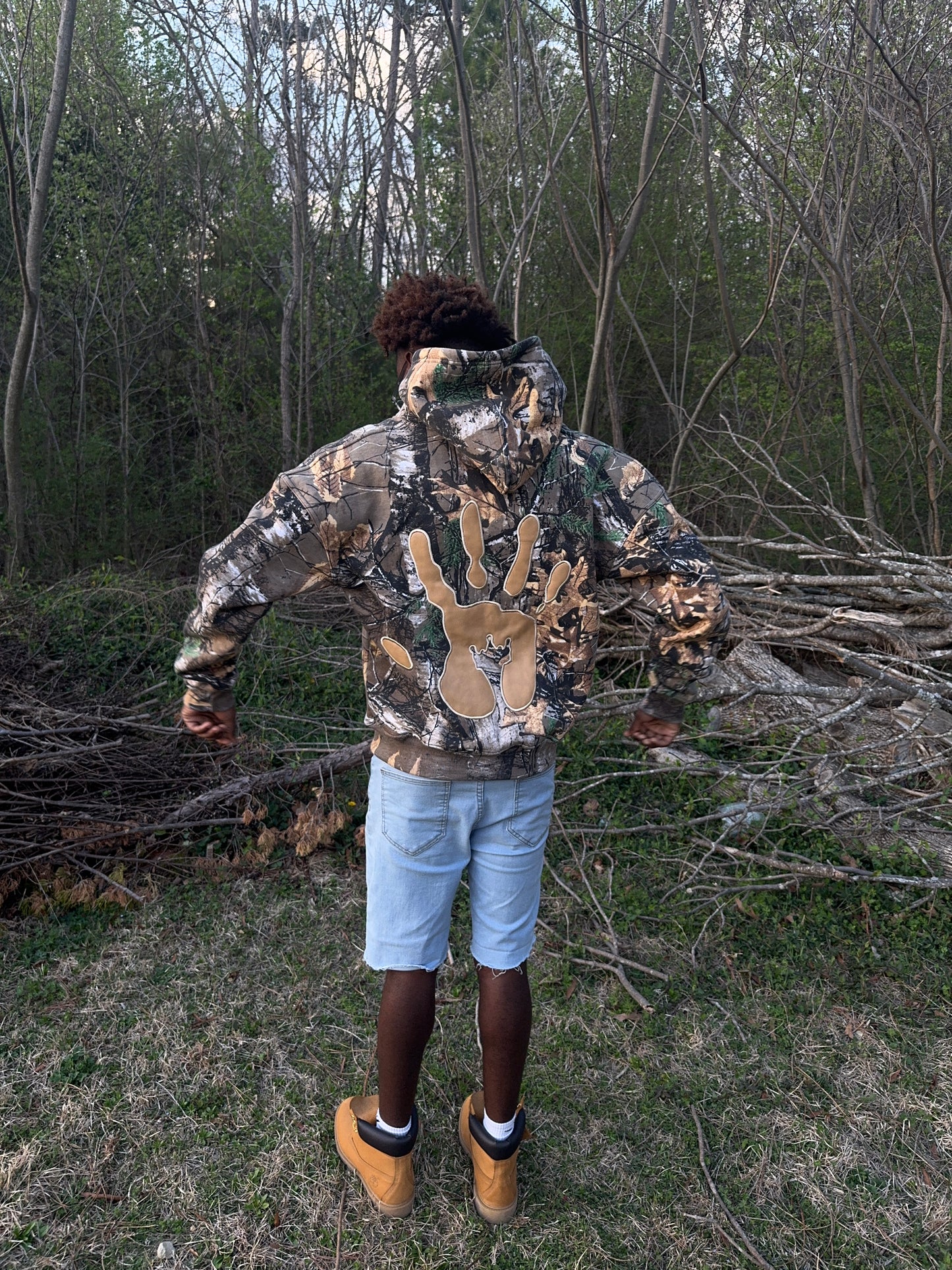 Camo palm hoodie
