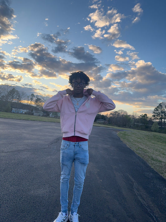 Pink palm hoodie